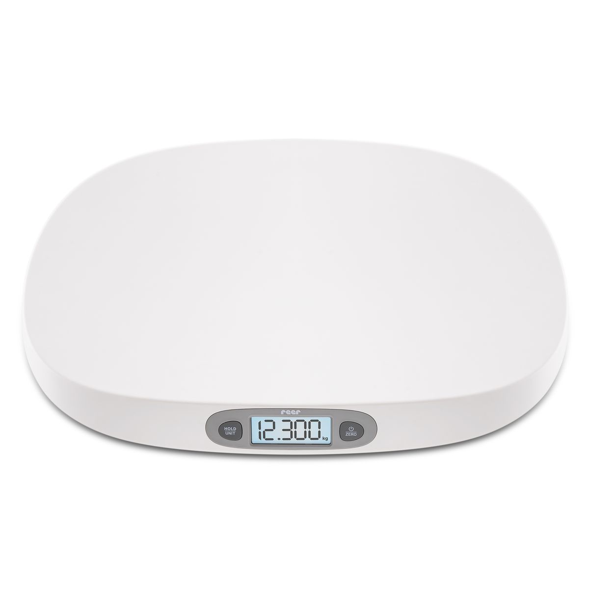Babyvekt BabyCare med målebånd, opptil 25 kg, hvit for trygg veiing av baby