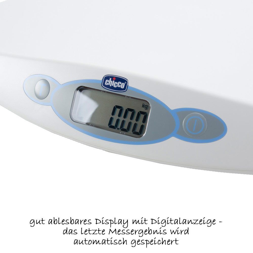 Bakside av Babyvekt digital med vibrasjonsdemper og minnefunksjon - Chicco