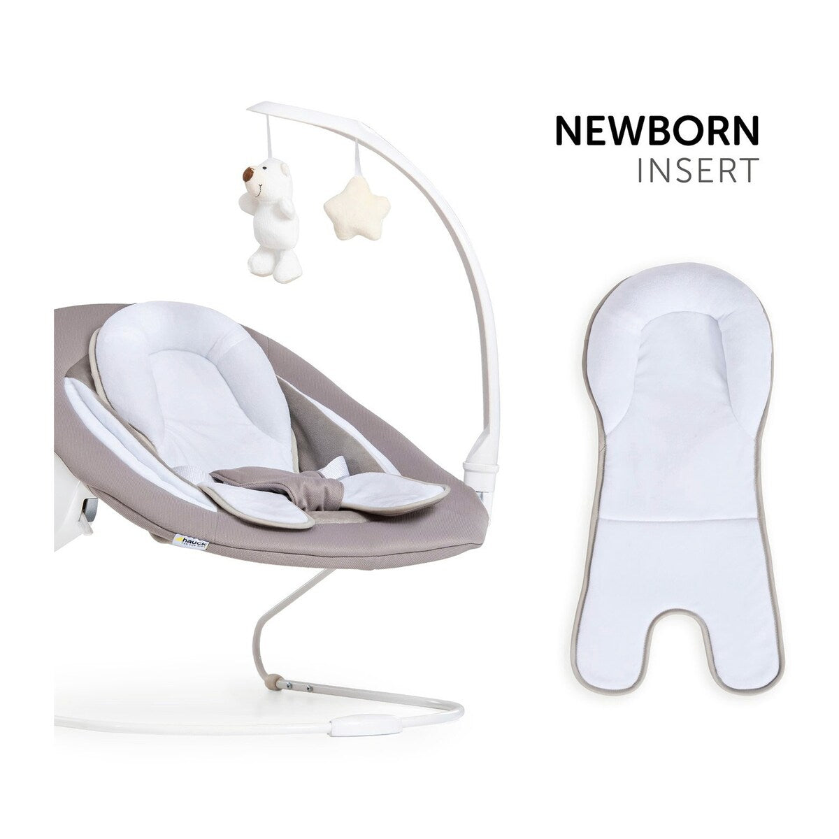 Babyvipp Alpha Bouncer 2in1 Deluxe i bruk med baby
