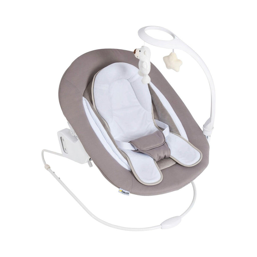 Detalj av 3-punkts sikkerhetsbelte på Babyvipp Alpha Bouncer 2in1 Deluxe