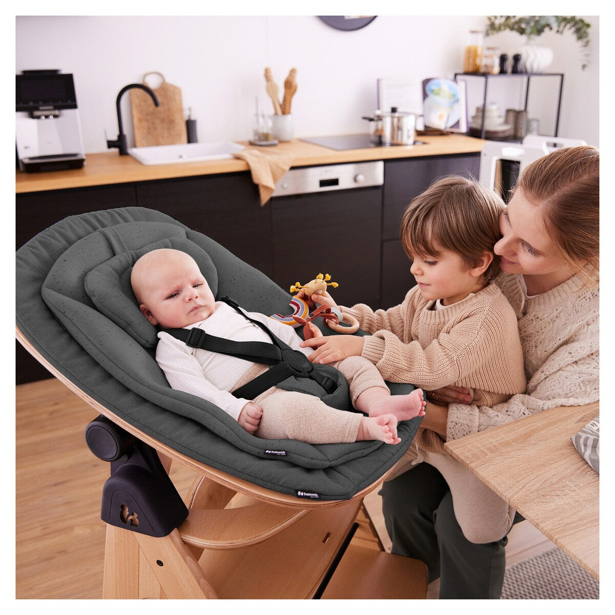 Babyvipp Bouncer Eco for Alpha og Beta med nyfødtinnlegg