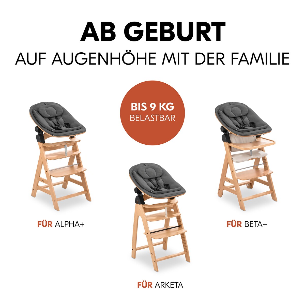 Babyvipp Bouncer Eco for Alpha og Beta med bærekraftig treverkramme