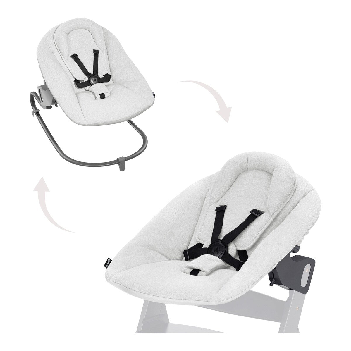 Babyvipp Bouncer Premium for Alpha og Beta forfra