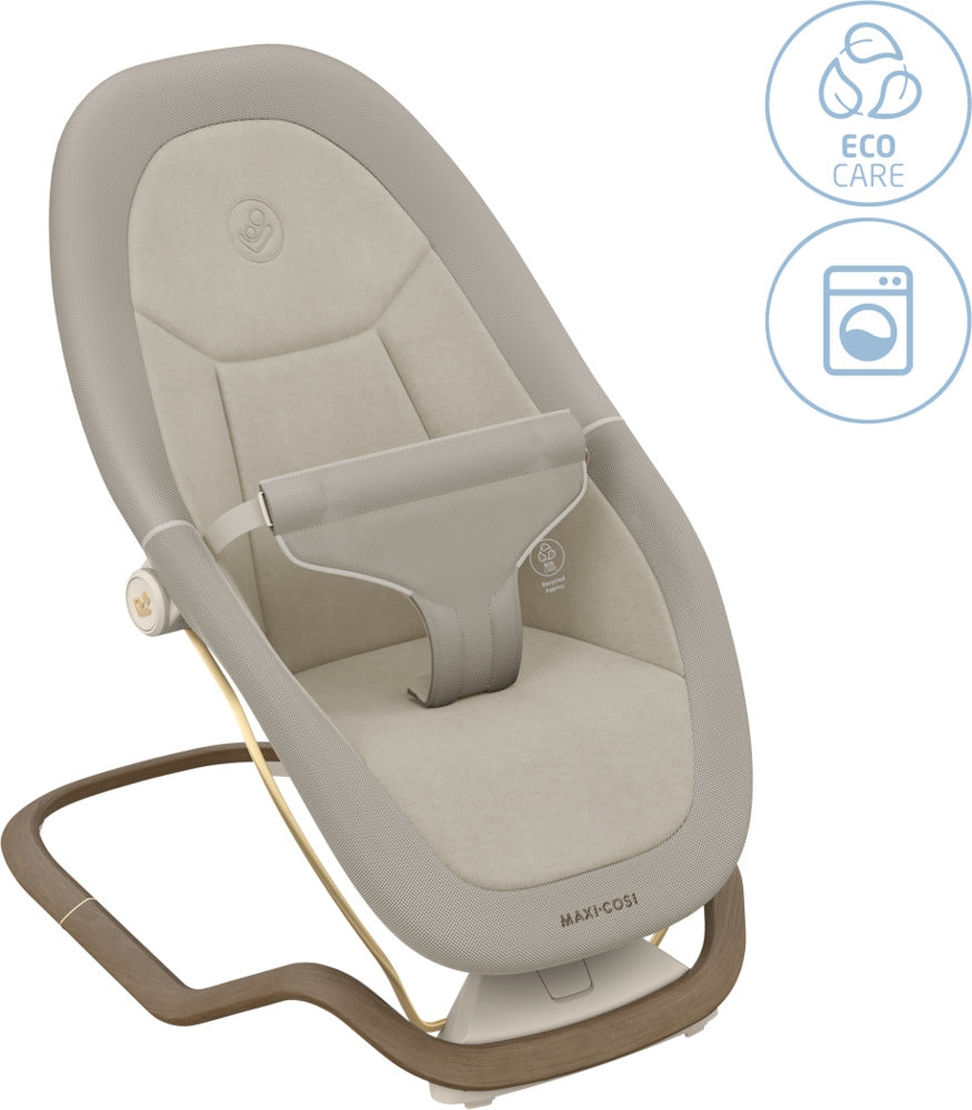Detalj av stoff på Babyvipp Dove Pro Elegance Beige med vibrasjon