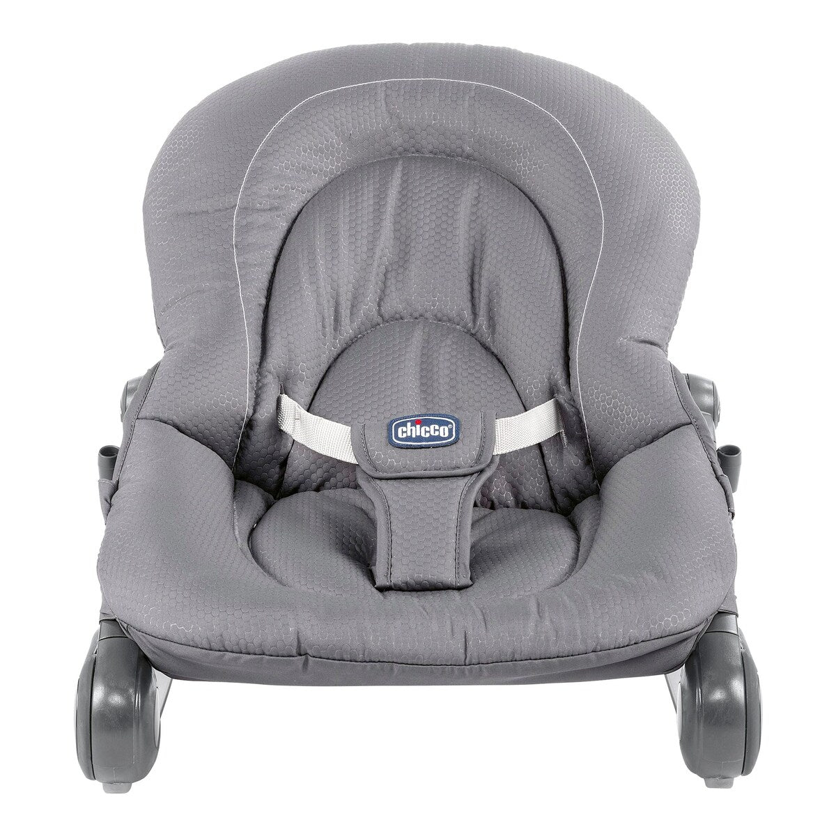 Detalj av lekebuen på Babyvipp Hoopla med rasleleker
