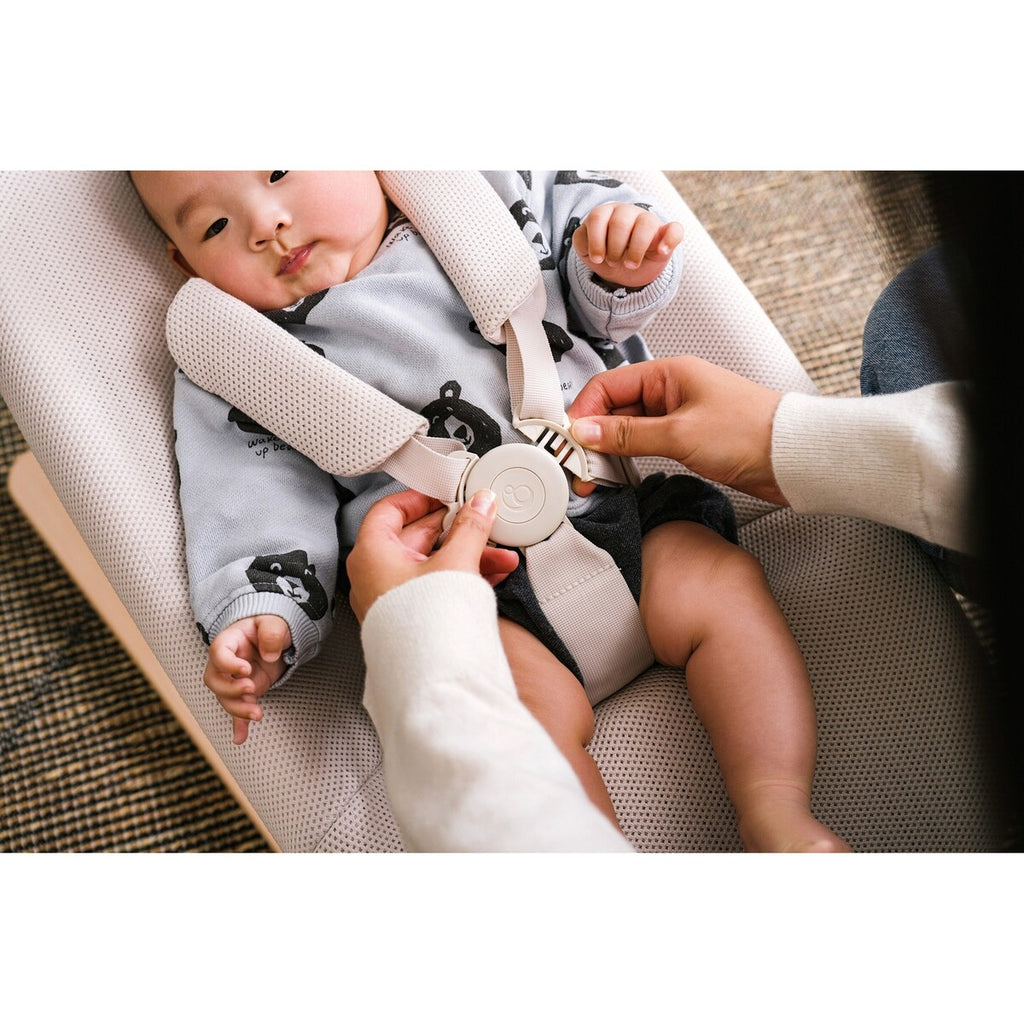 Babyvipp Yoga i bøketre med 3 liggeposisjoner fra fødsel - Stokke
