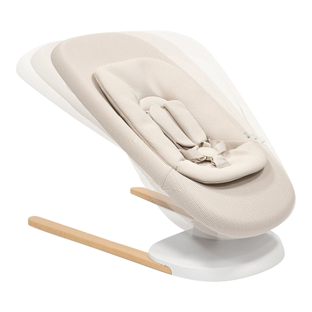 Babyvipp Yoga i bøketre med 3 liggeposisjoner fra fødsel - Stokke
