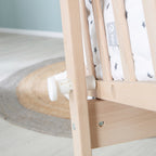 Babyvugge komplettsett Sternenzauber grå 90x40 cm sengesett detalj