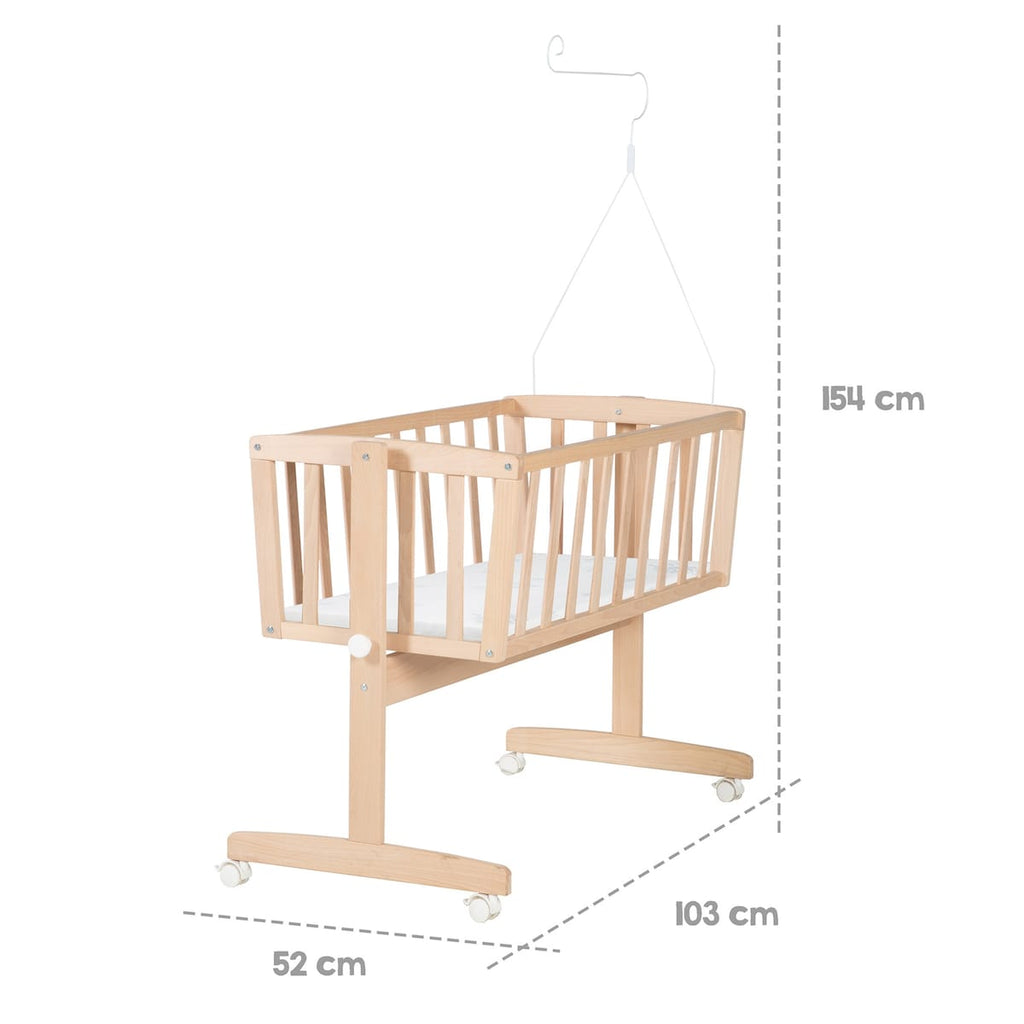 Babyvugge komplettsett Sternenzauber grå 90x40 cm nest detalj