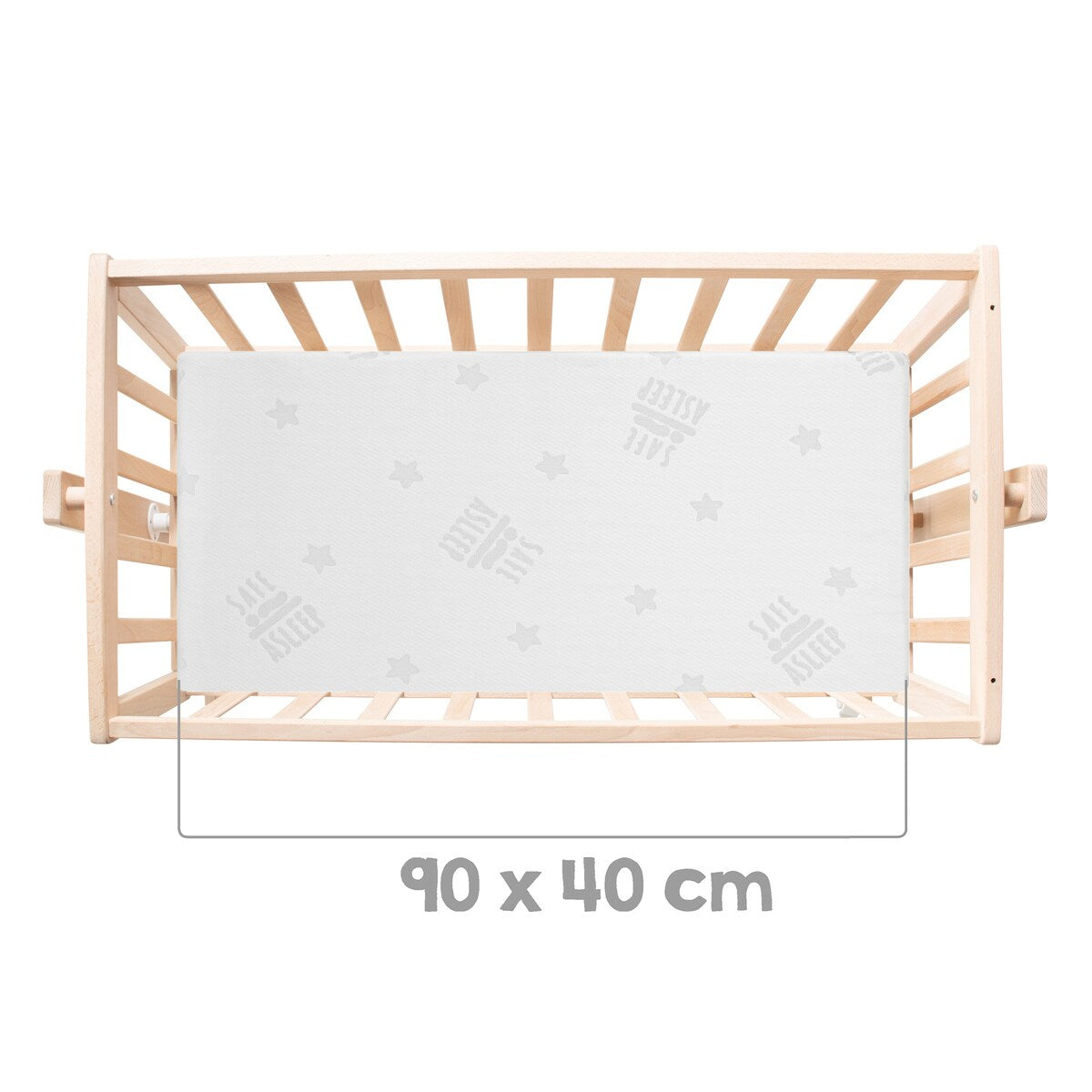 Babyvugge komplettsett Sternenzauber grå 90x40 cm helhetsbilde