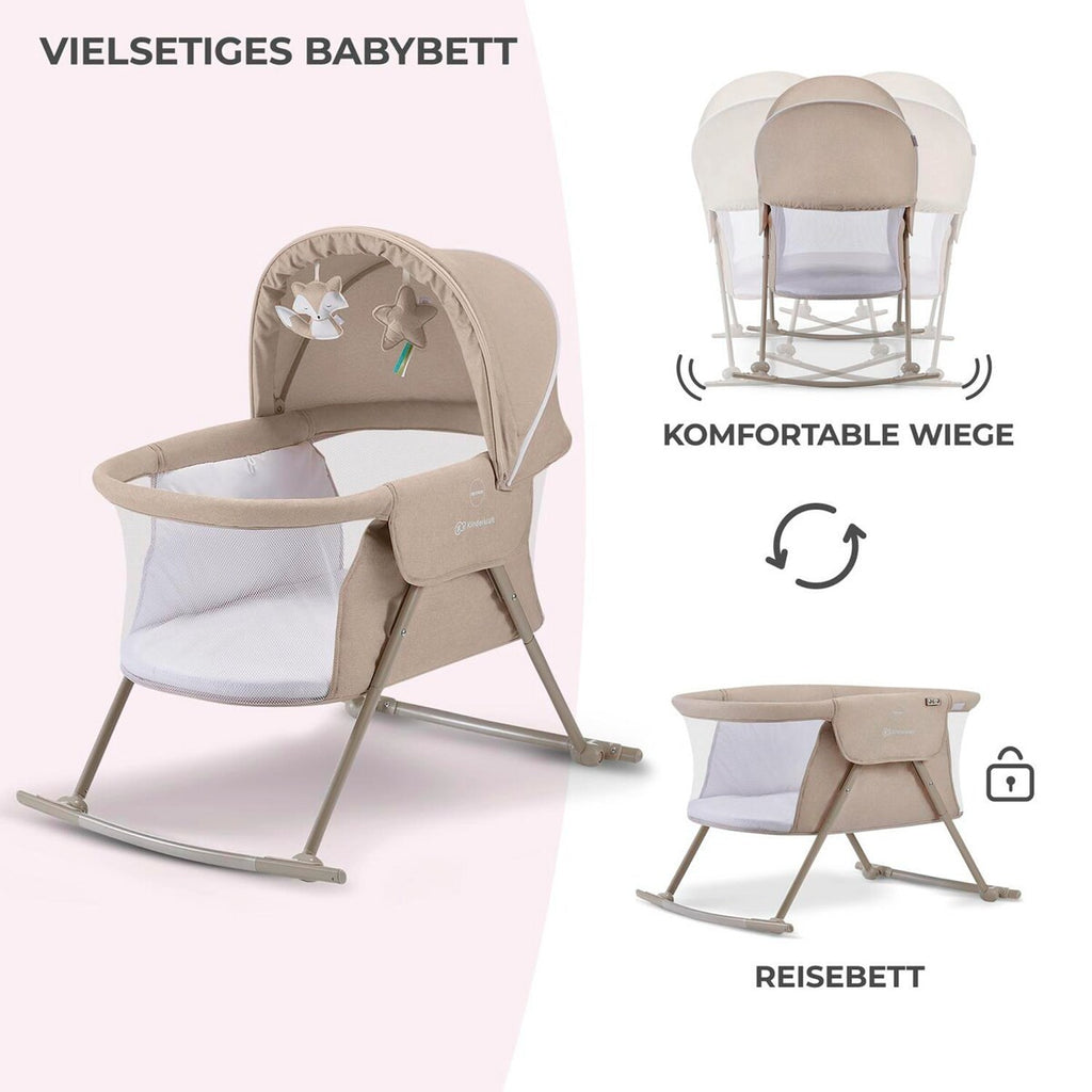 Babyvugge Lovi 3-i-1 reiseseng 88x61 cm, opptil 9 kg - Kinderkraft