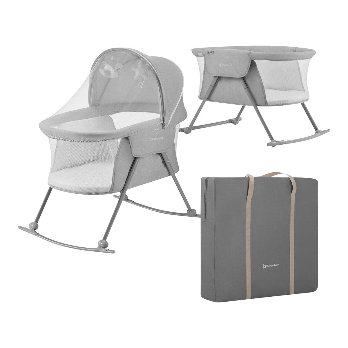 Babyvugge Lovi 3-i-1 reiseseng 88x61 cm, opptil 9 kg - Kinderkraft