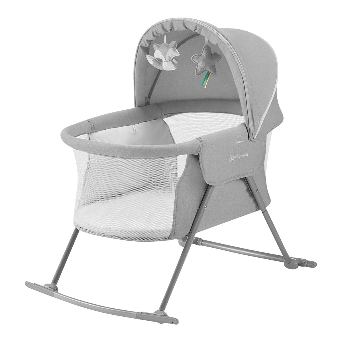Babyvugge Lovi 3-i-1 reiseseng 88x61 cm, opptil 9 kg - Kinderkraft
