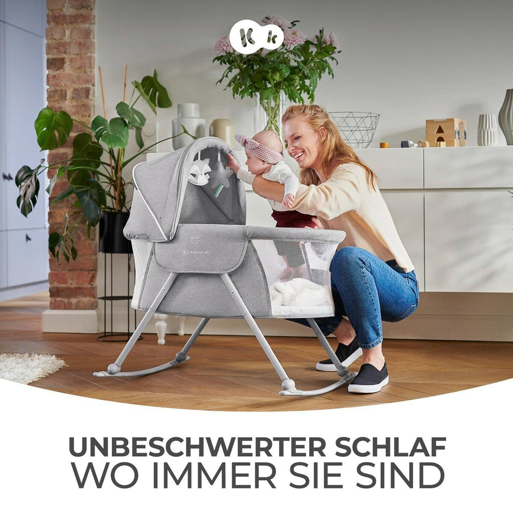 Babyvugge Lovi 3-i-1 reiseseng 88x61 cm, opptil 9 kg - Kinderkraft