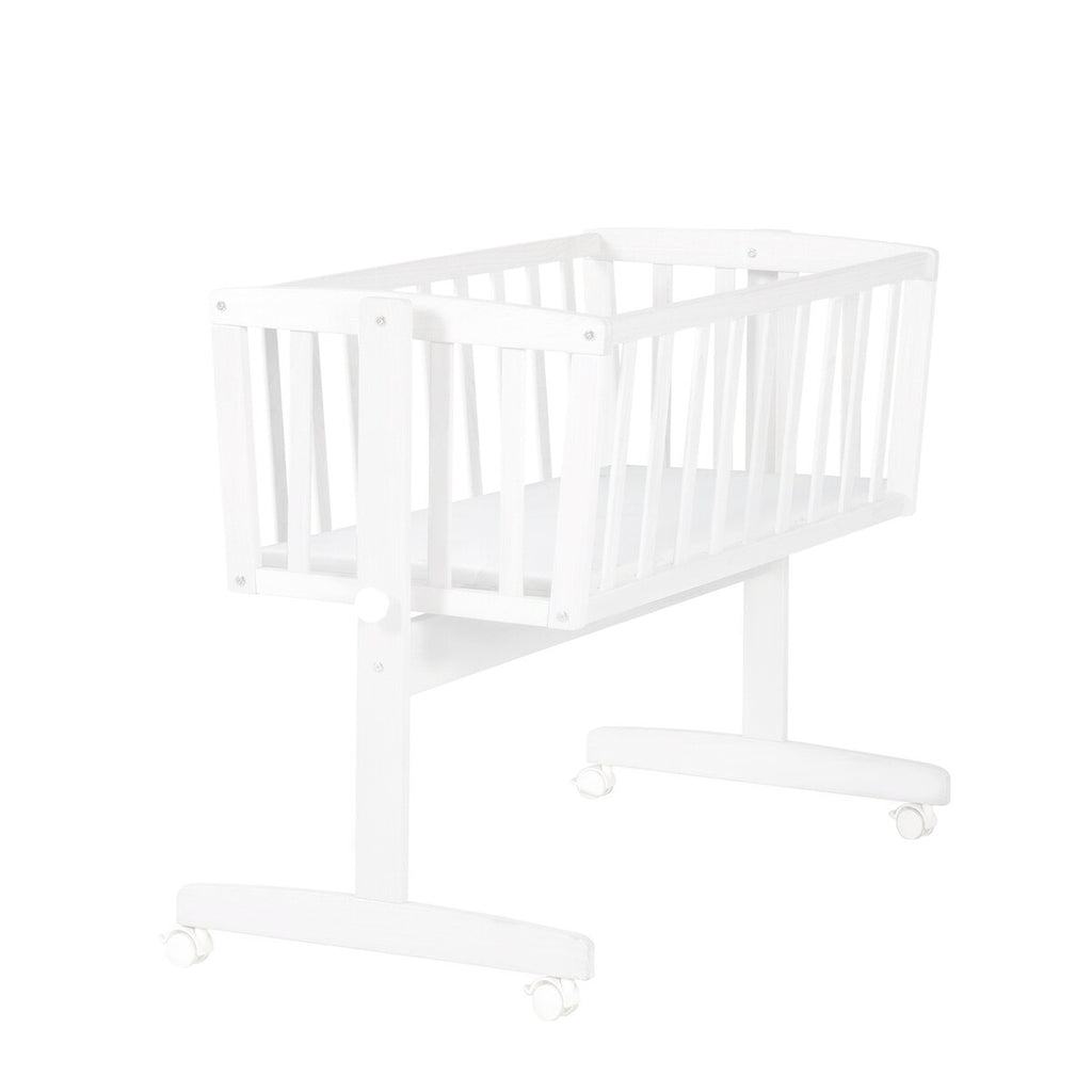 Babyvugge med madrass 90 x 40 cm hvit - roba forfra