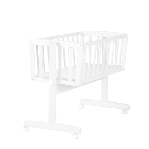 Babyvugge med madrass 90 x 40 cm hvit - roba forfra
