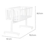 Detalj av Babyvugge med madrass 90 x 40 cm hvit - roba