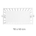Montert Babyvugge med madrass 90 x 40 cm hvit - roba