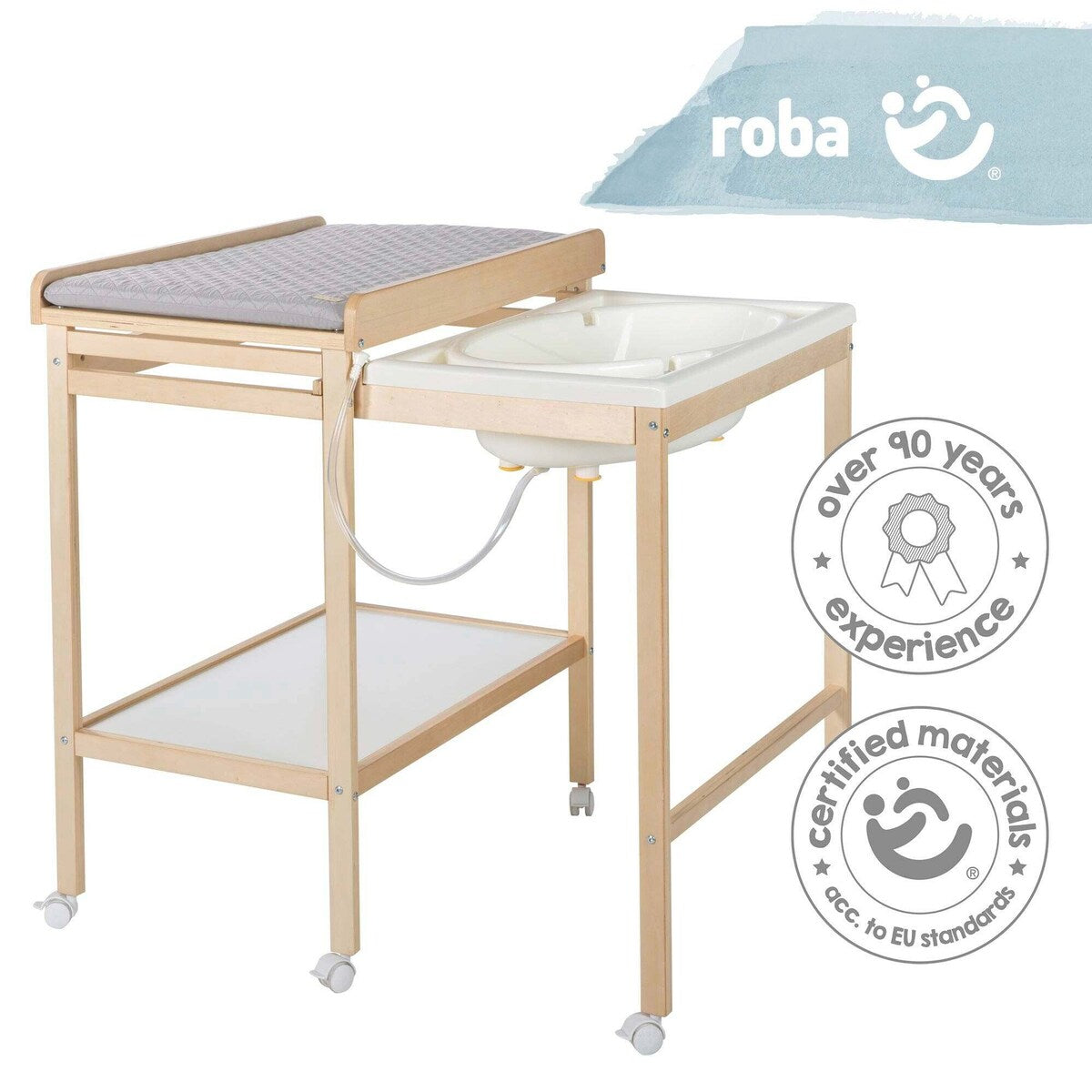 Oppbevaringshylle under Bade- og stellekombinasjon 'Baby Pool'