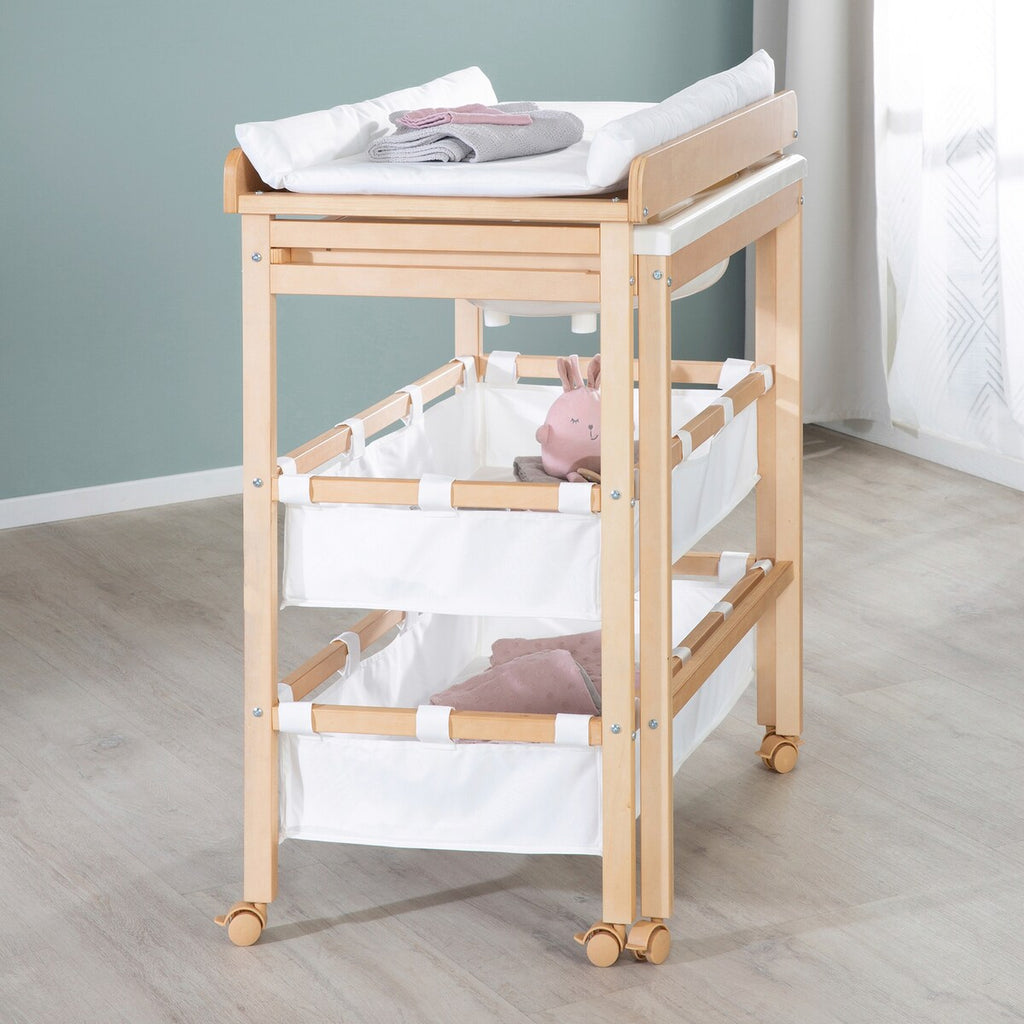 Bade- og stellekombinasjon Baby Pool uttrekkbar 83x56 cm - roba