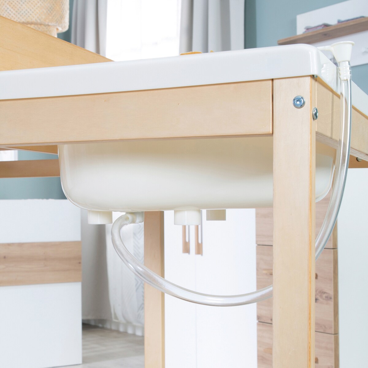 Bade- og stellekombinasjon Baby Pool uttrekkbar 83x56 cm - roba