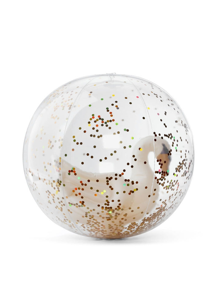 Badeball med svane PVC Ø 40 cm forfra