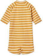 Badedrakt med korte ermer LSF 40+ str. 68 Yellow Mellow bakside