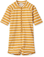 Badedrakt med korte ermer LSF 40+ str. 68 Yellow Mellow forfra