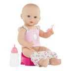 Badedukke Emma 36 cm med drikke- og våtfunksjon bakside