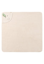 Badehåndkle med hette 100x100 cm bomull Dino Rexi beige bakside