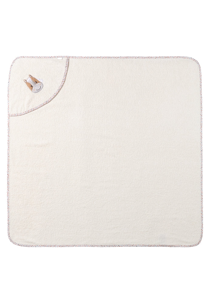 Badehåndkle med hette 100x100 cm bomull Pferd Sunny - Sterntaler bakside