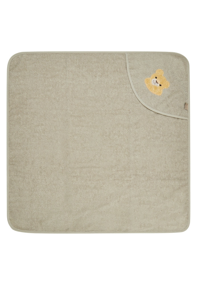 Badehåndkle med hette 80x80 cm løve Leo frotté bakside