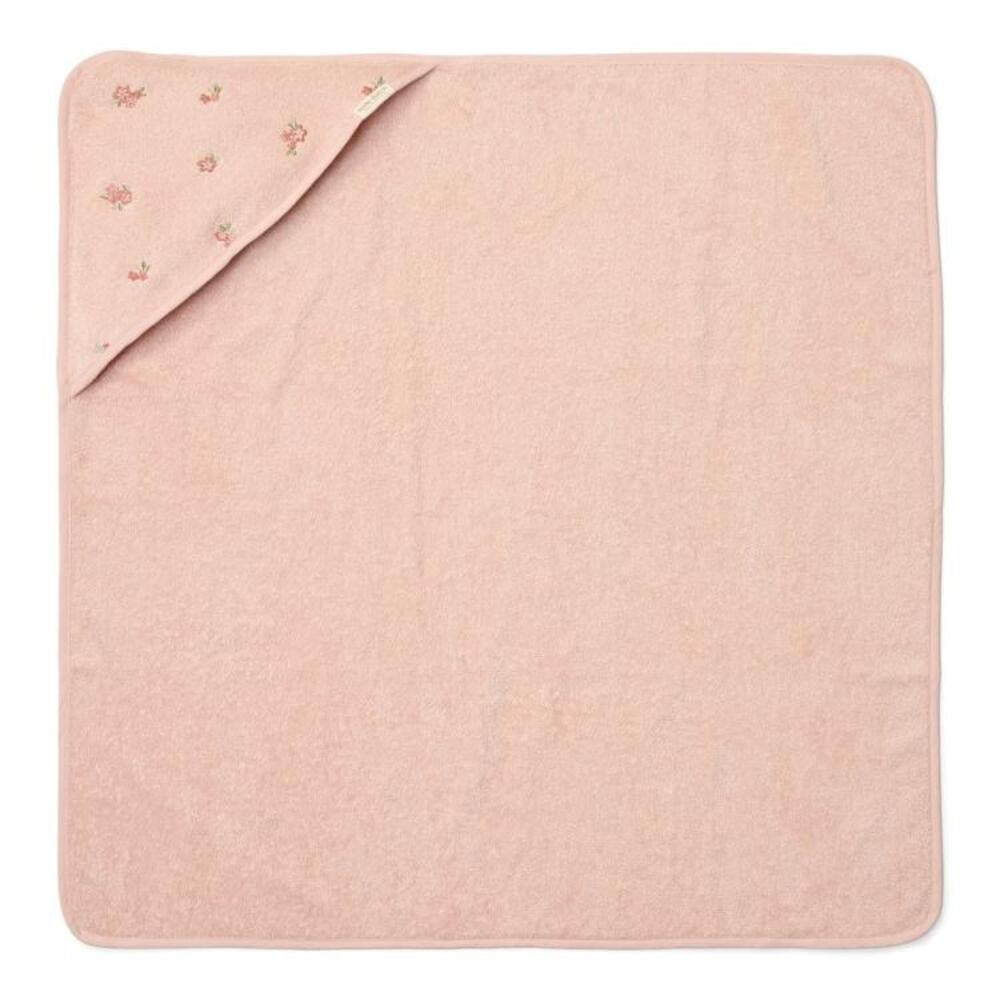 Badehåndkle med hette Blossom 75x75 cm økologisk bomull fra Little Dutch
