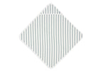 Badehåndkle med hette frotté 75x75 cm Stripe Sea Green forfra