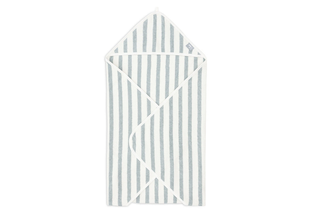 Detalj av frottémateriale på Badehåndkle med hette 75x75 cm Stripe Sea Green