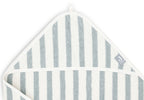 Montert Badehåndkle med hette frotté 75x75 cm Stripe Sea Green på barn