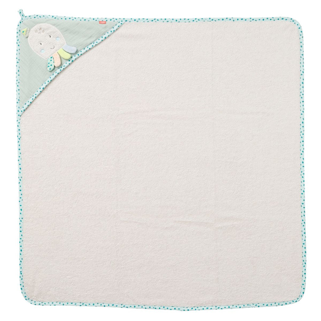 Badehåndkle med hette blekksprut 80 x 80 cm frotté - Fehn bakside