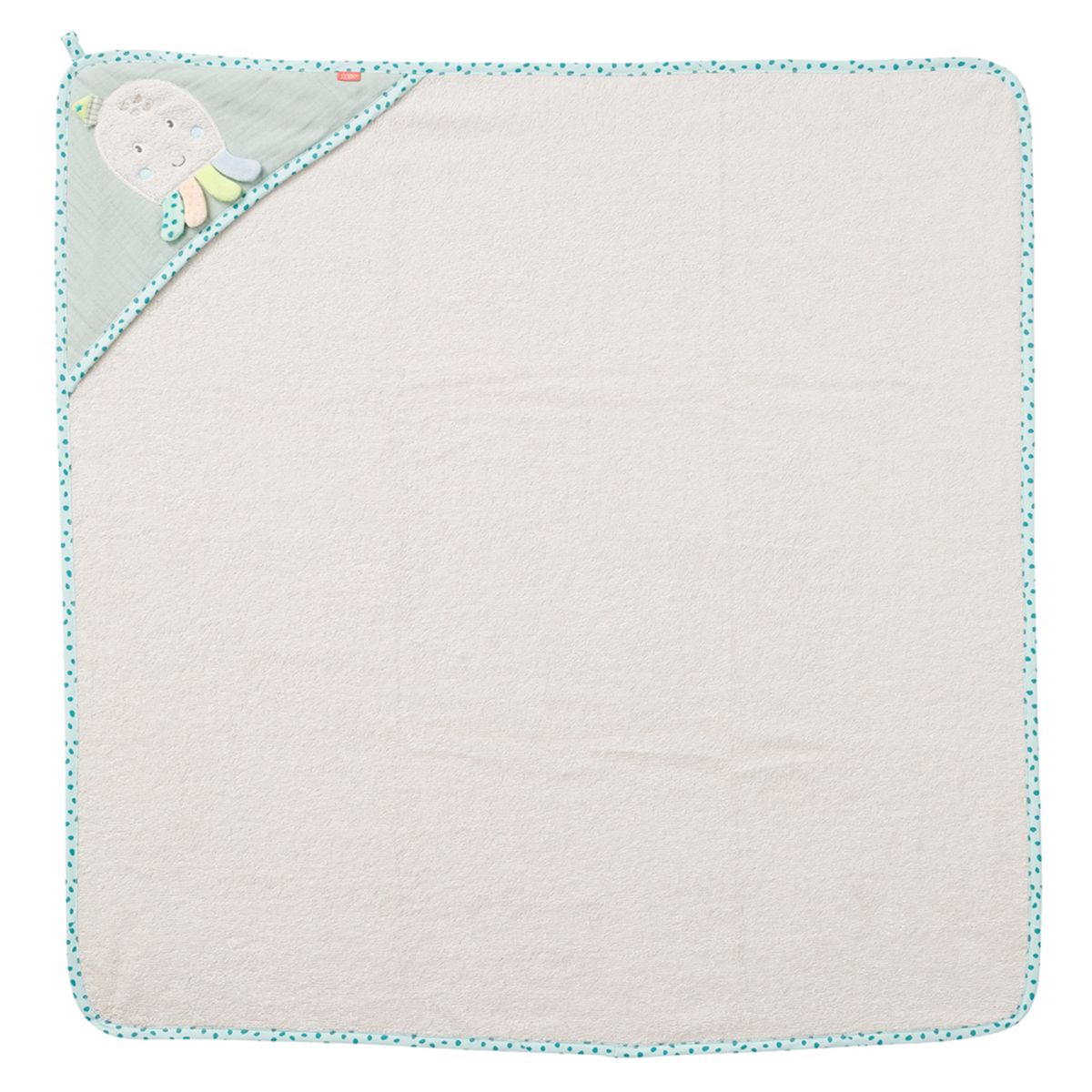 Badehåndkle med hette blekksprut 80 x 80 cm frotté - Fehn bakside