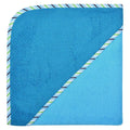 Badehåndkle med hette 100 x 100 cm bomullsfrotté aqua Wörner sett forfra