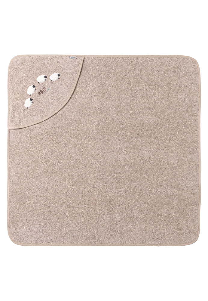 Badehåndkle med hette 80x80 cm bomull Schaf Flocke - Sterntaler bakside