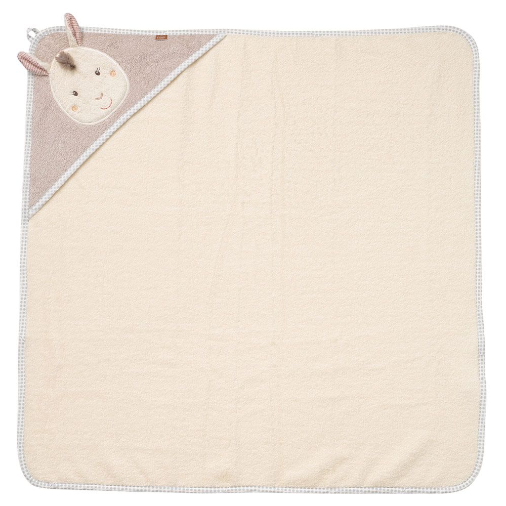 Badehåndkle med hette Lama Maya 80 x 80 cm frotté bakside