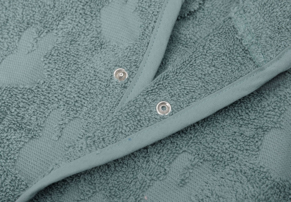Badekåpe frotté Miffy Jacquard 1-2 år Sea Green montert på barn
