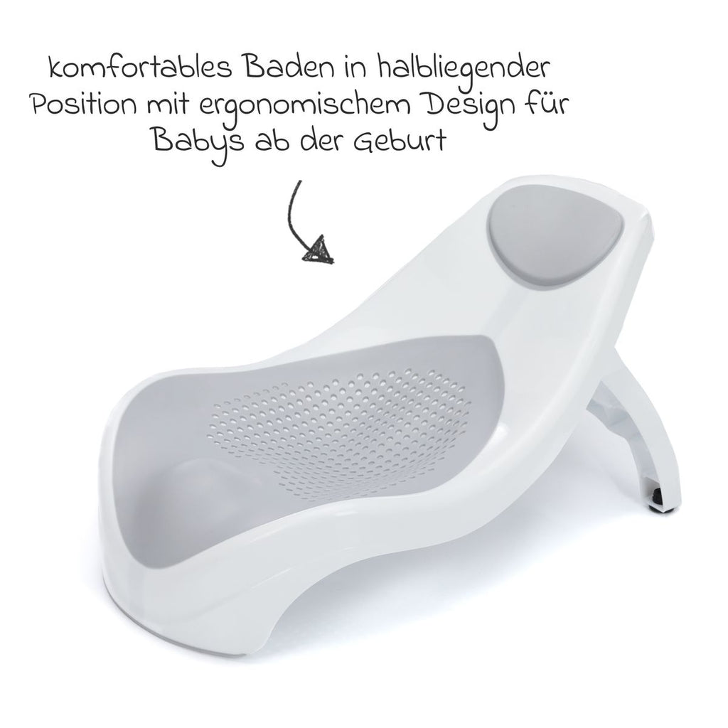 Badekarsete Delfin ergonomisk form bakside