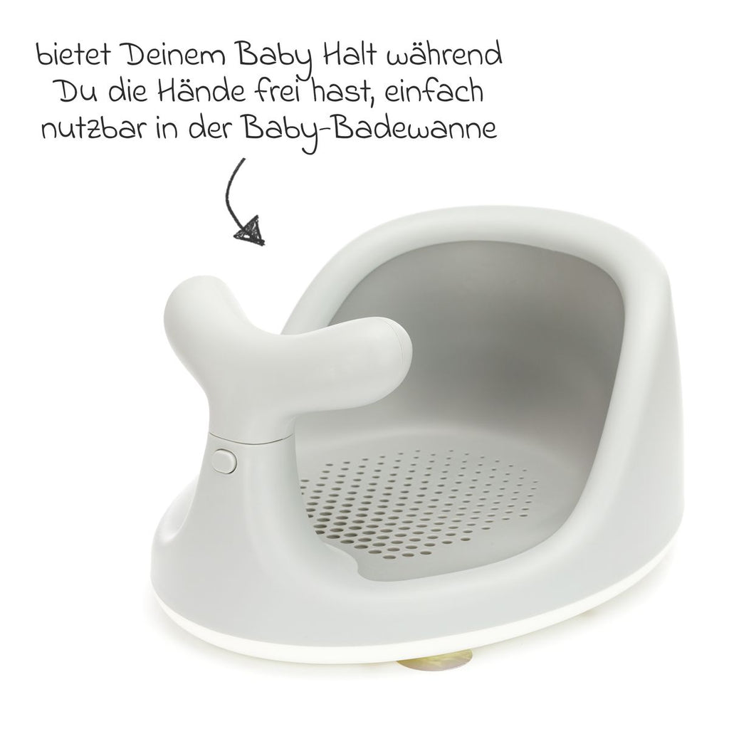 Nærbilde av ergonomisk form på Badekarsete Hval ergonomisk med Fillikid