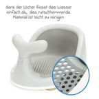 Badekarsete Hval ergonomisk med sklisikre sugekopper i bruk
