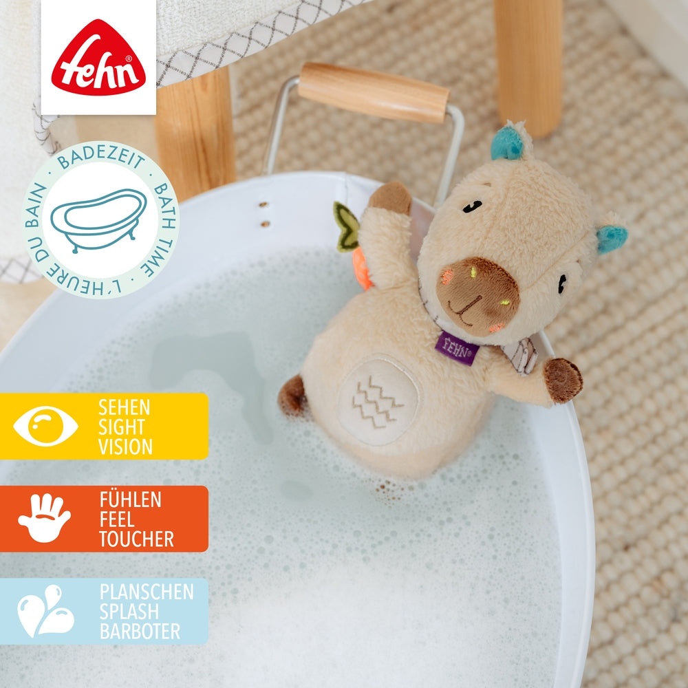 Badeleke capybara flytende badedyr for baby bakside