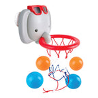 Badeleke elefant basketballkurv med sugeknopp for badekar