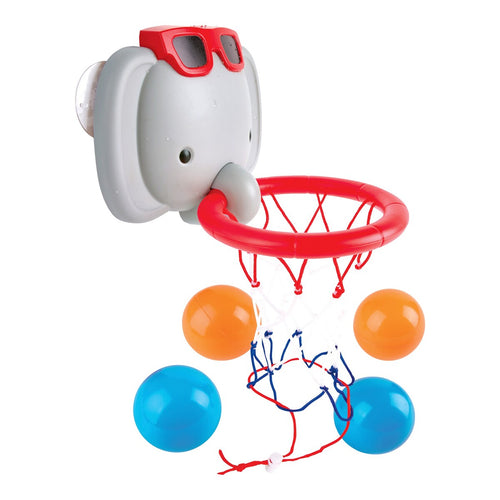 Badeleke elefant basketballkurv med sugeknopp for badekar