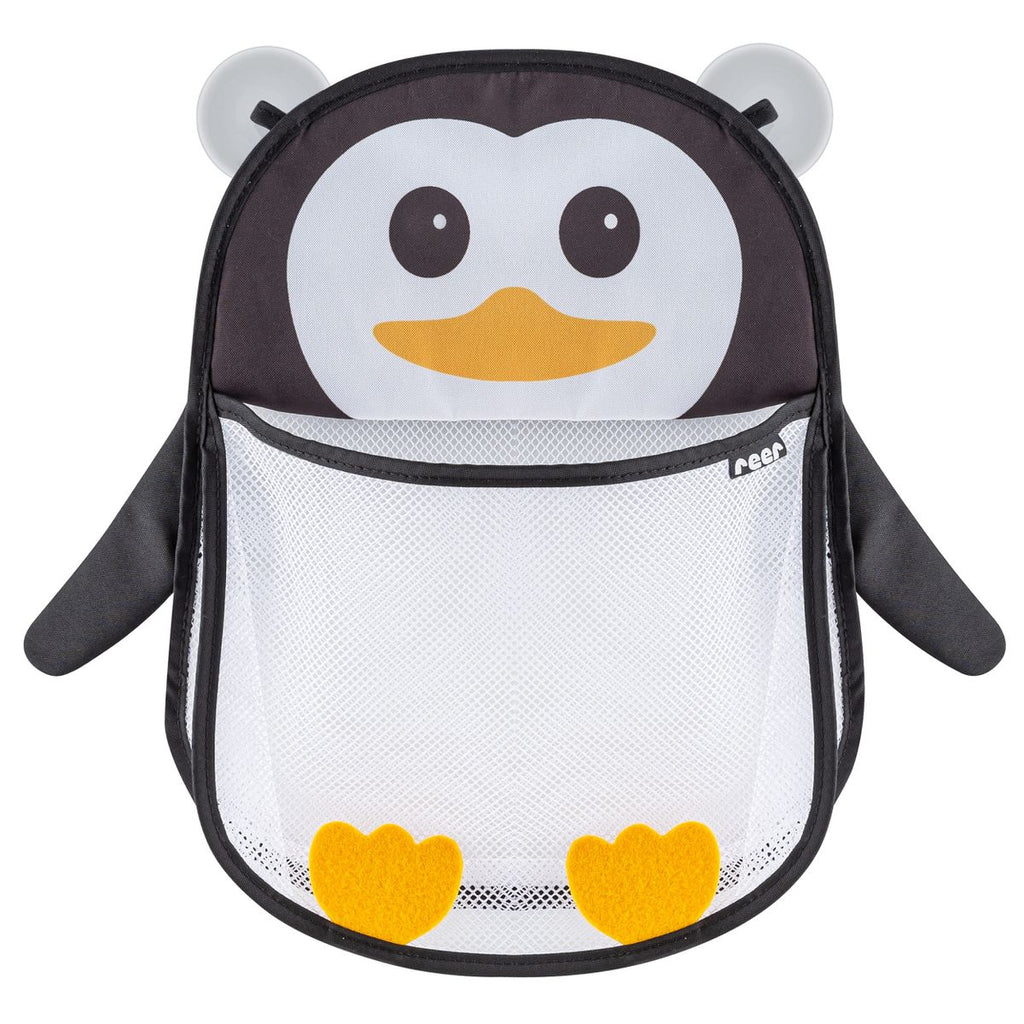 Badeleketøysnett med sugekopper MyHappyPingu bakside