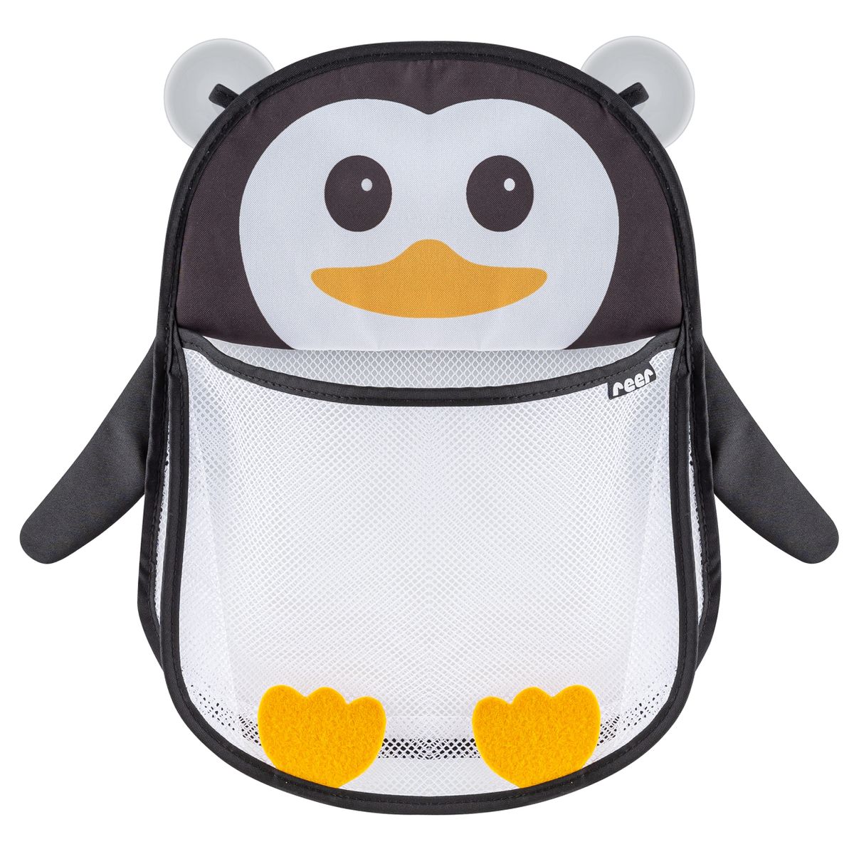 Badeleketøysnett med sugekopper MyHappyPingu bakside